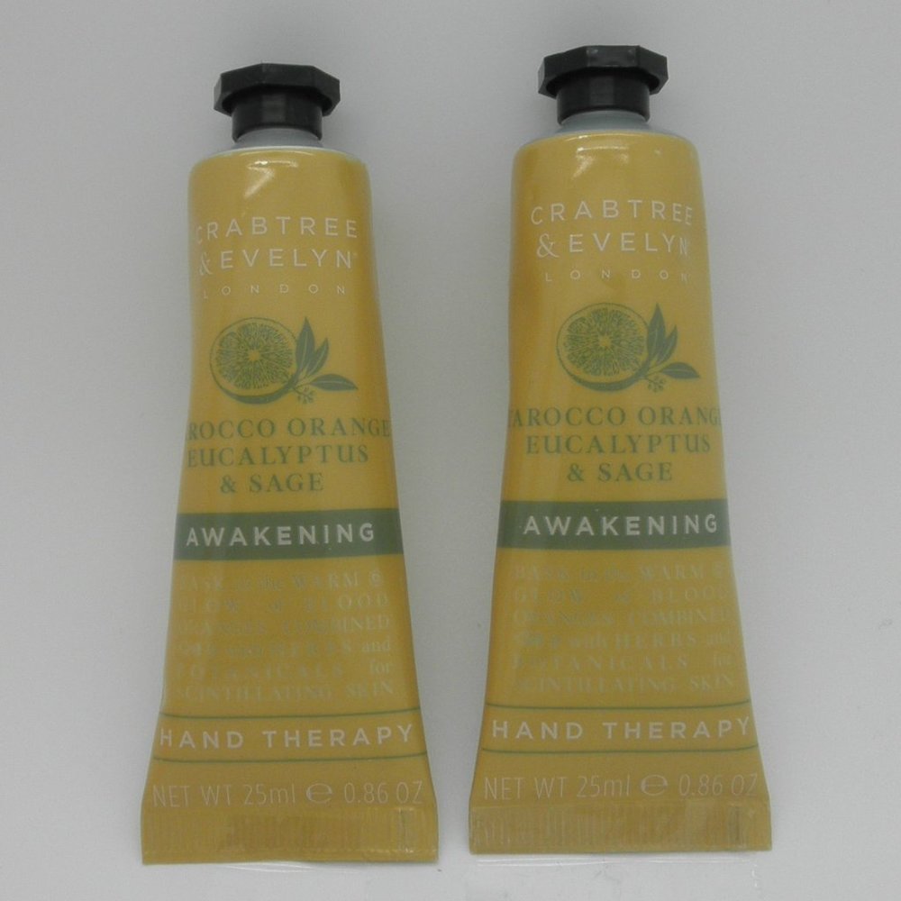 Crabtree & Evelyn TAROCCO ORANGE EUCALYPTUS & SAGE 0.86 oz Hand Therapy X2